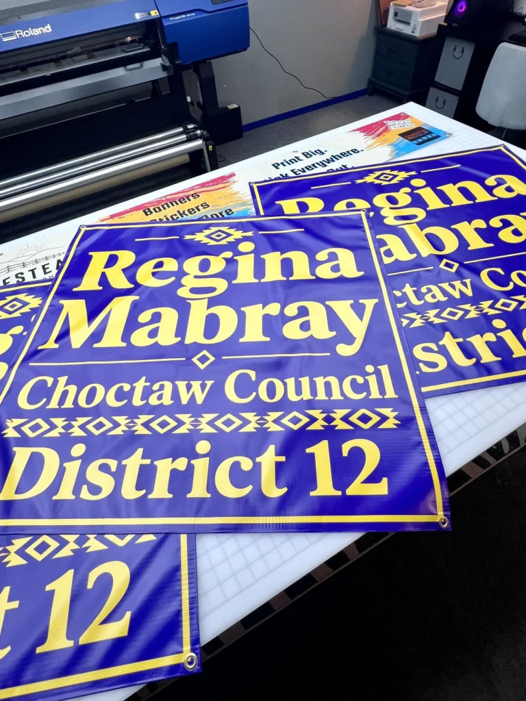 Fast turnaround print work at Homestead Banner